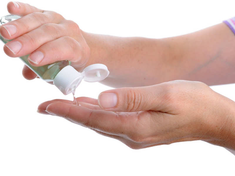 Hand Subitize Wash hands with hand sanitizer – Accessible Chef